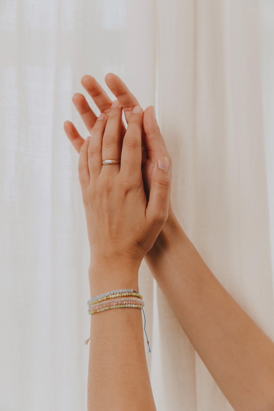 PRE-ORDER: Rabbit Rabbit Bracelet - Clarity + Luck - Aquamarine