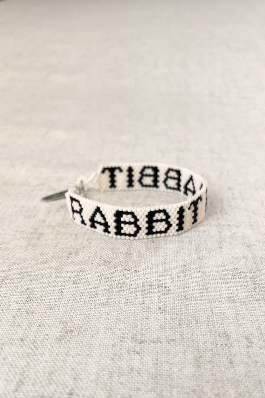 Rabbit Rabbit Reminder Bracelet (black & white)