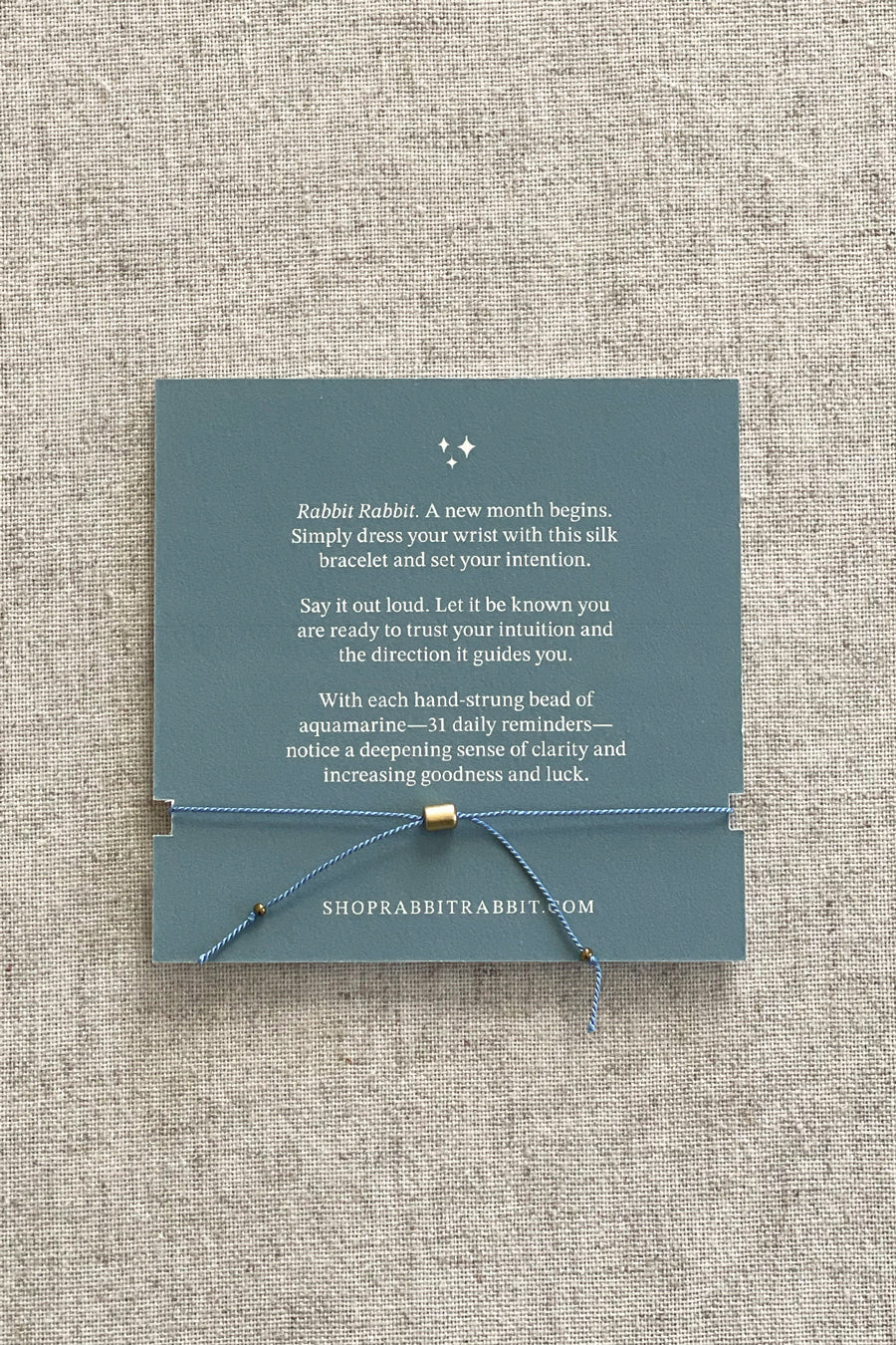 Rabbit Rabbit AQUAMARINE Intention Bracelet – Clarity + Luck