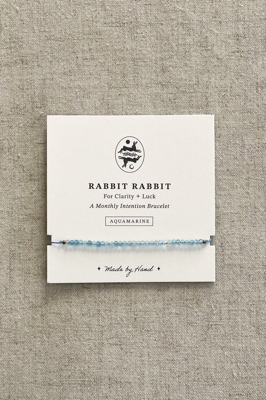 Rabbit Rabbit AQUAMARINE Intention Bracelet – Clarity + Luck
