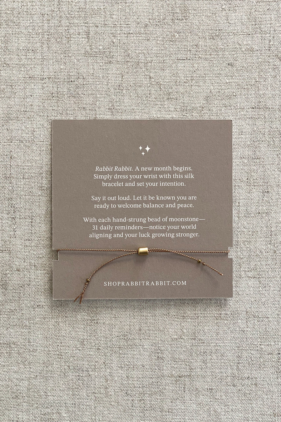 Rabbit Rabbit MOONSTONE Intention Bracelet – Harmony + Luck