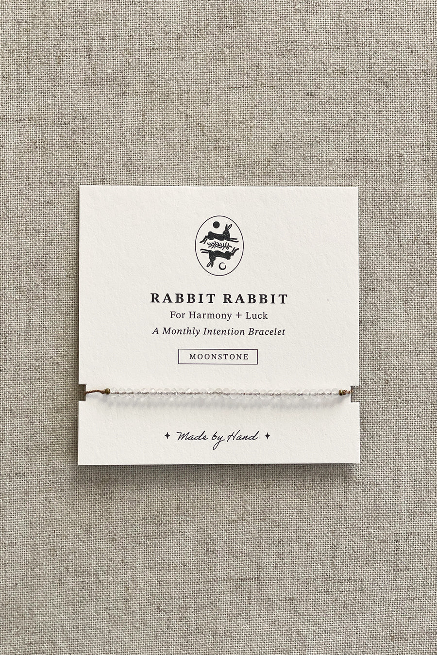 Rabbit Rabbit MOONSTONE Intention Bracelet – Harmony + Luck