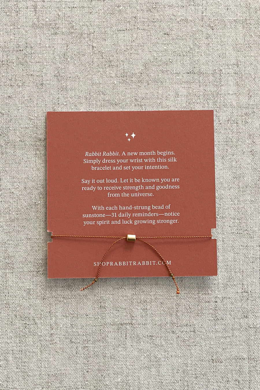 Rabbit Rabbit SUNSTONE Intention Bracelet – Wellness + Luck