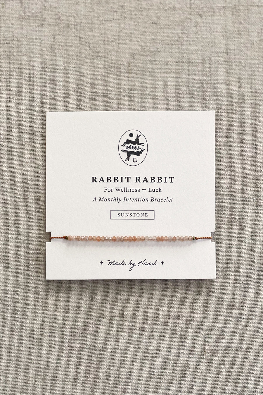 Rabbit Rabbit SUNSTONE Intention Bracelet – Wellness + Luck