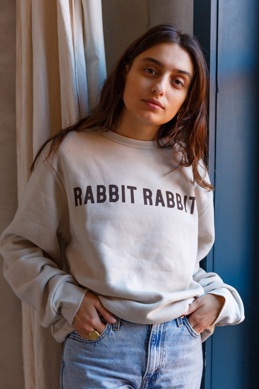 Rabbit Rabbit Signature Sweatshirt - Heather Dust (Unisex)